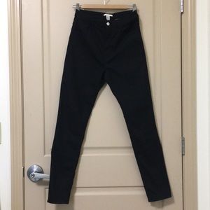 High waisted skinny black pant